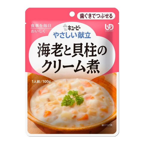 キューピー やさしい献立 海老と貝柱のクリーム煮 100g×36袋