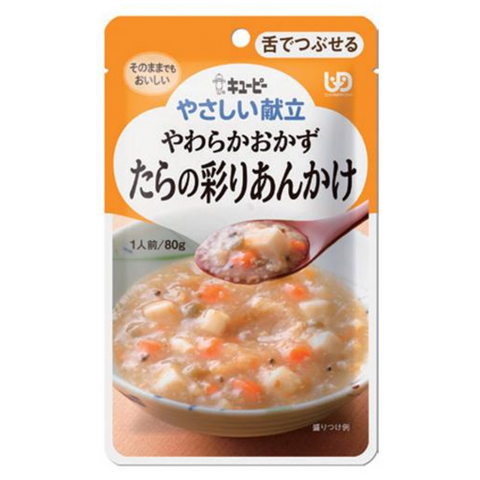 キユーピー やさしい献立 やわらかおかず たらの彩りあんかけ 80g×36袋