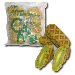 【冷凍】カセイ食品 ふわふわカワッフル Ca Mg 宇治抹茶 30g×20個