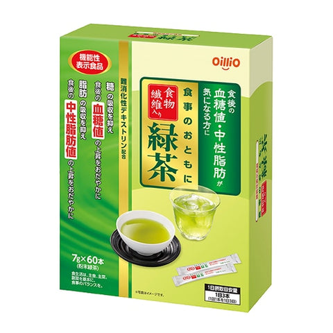 日清オイリオ 食事のおともに食物繊維入緑茶 420g (7g×60)