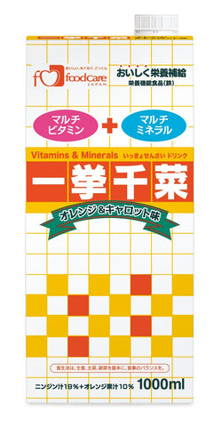 フードケア 一挙千菜ドリンク オレンジ＆キャロット味 1L×6本